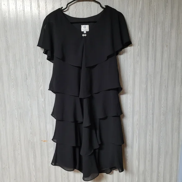 knee length dresses for ladies Teal Tiered Patra Dress // Size 8-10 main image 0